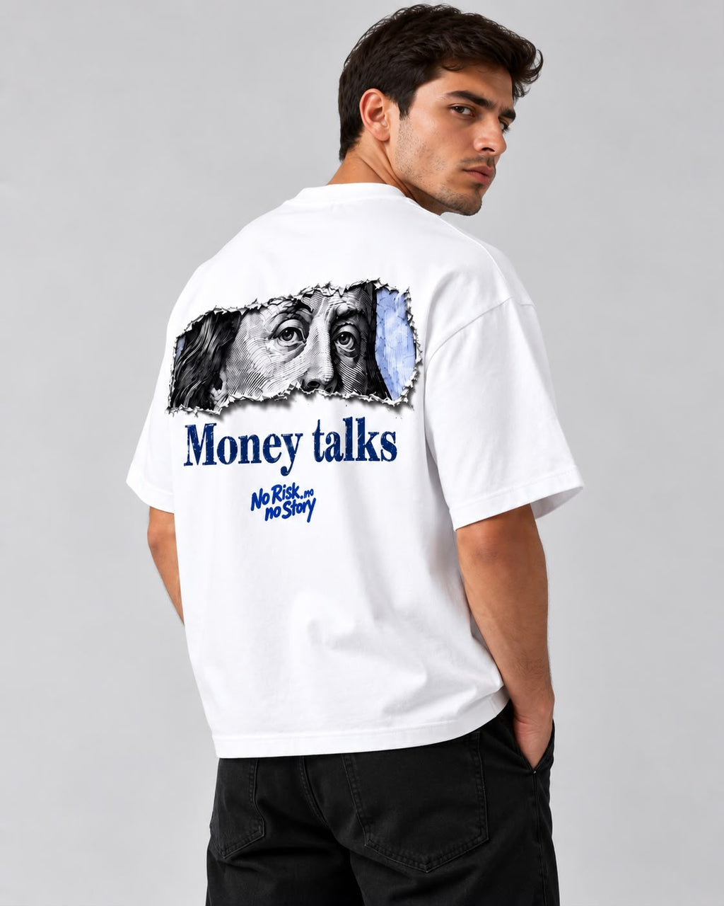 T-SHIRT MONEY TALKS — BLANC