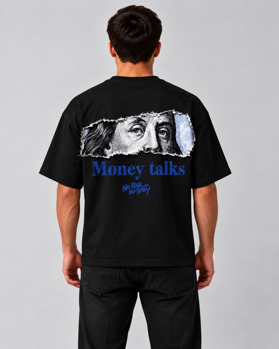 T-SHIRT MONEY TALKS — NOIR