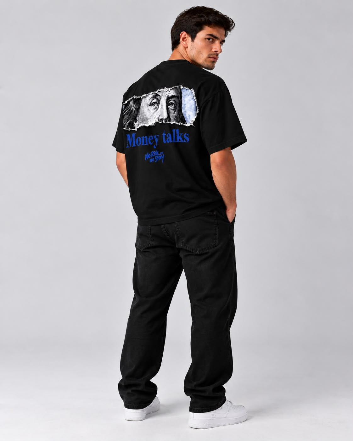 T-SHIRT MONEY TALKS — NOIR