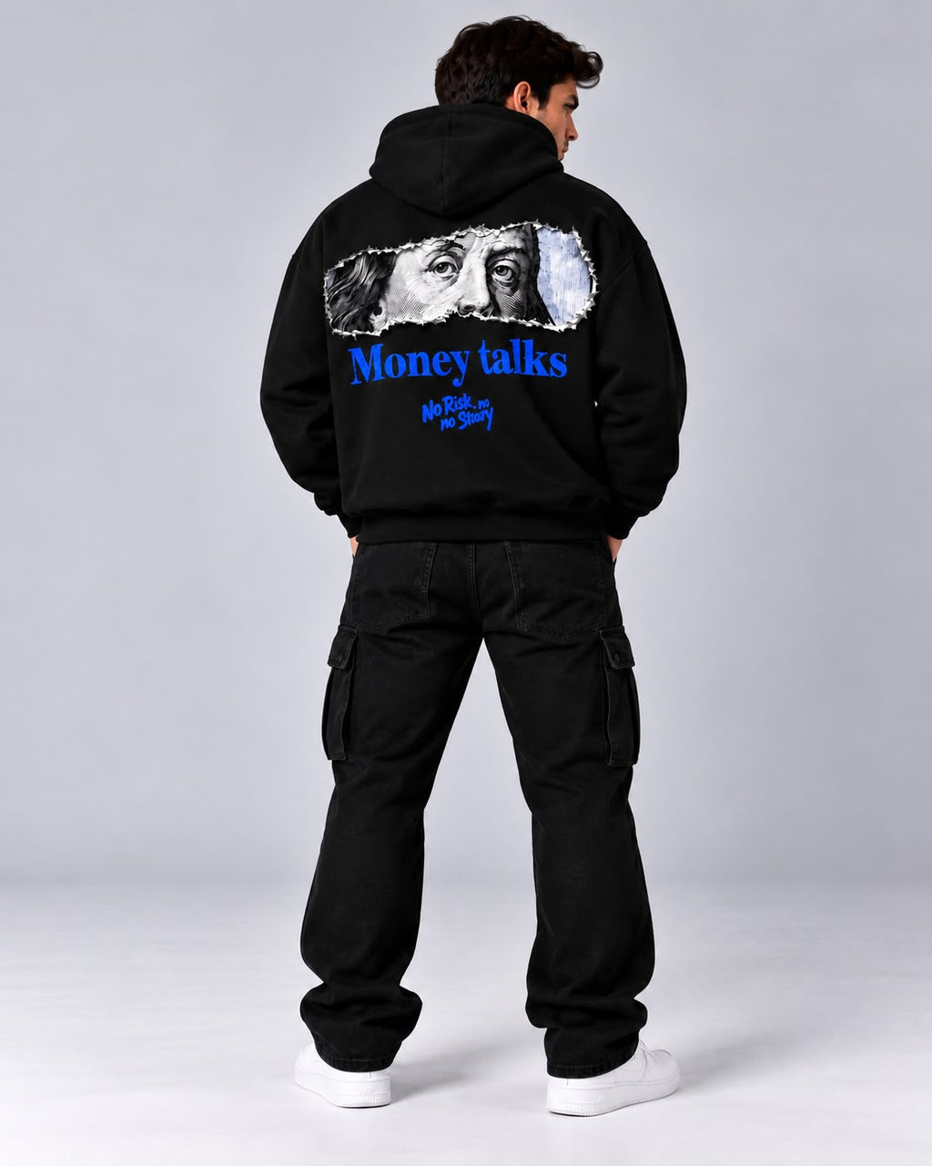 HOODIE MONEY TALKS — NOIR