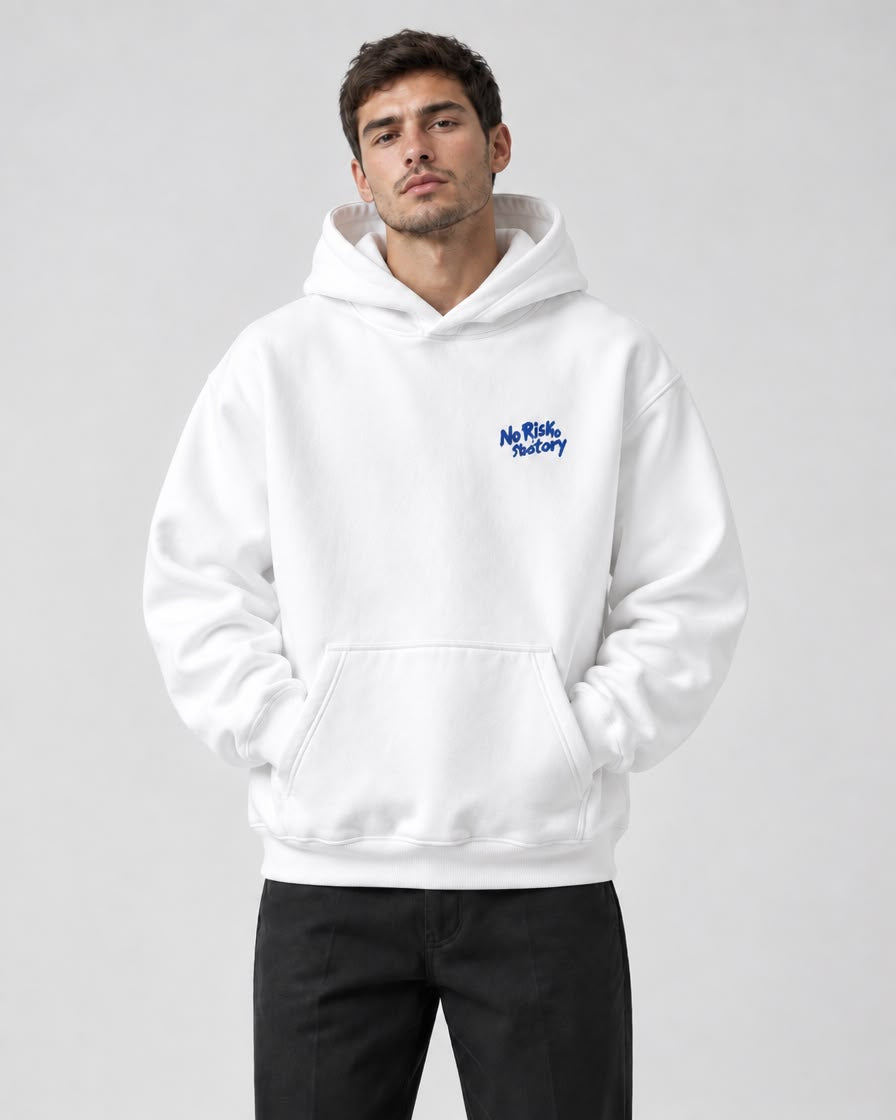 HOODIE SPOON KID — BLANC